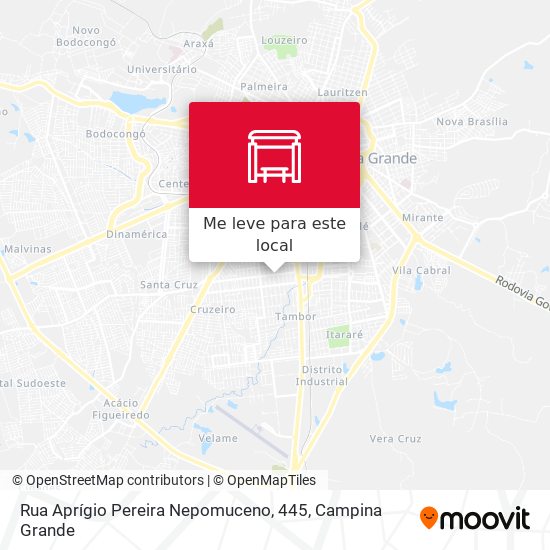 Rua Aprígio Pereira Nepomuceno, 445 mapa