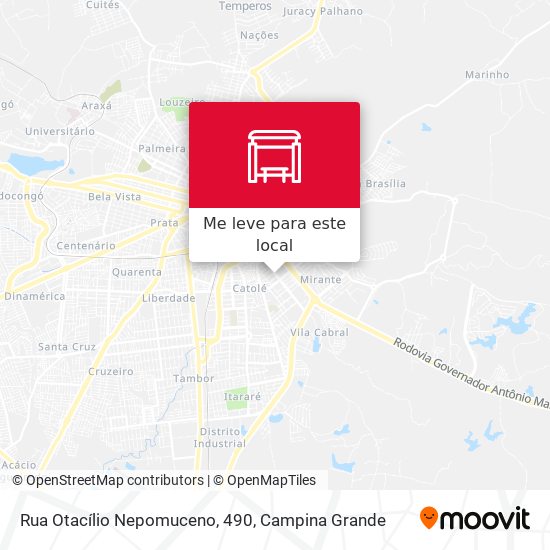 Rua Otacílio Nepomuceno, 490 mapa