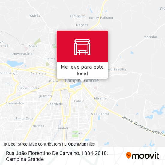 Rua João Florentino De Carvalho, 1884-2018 mapa