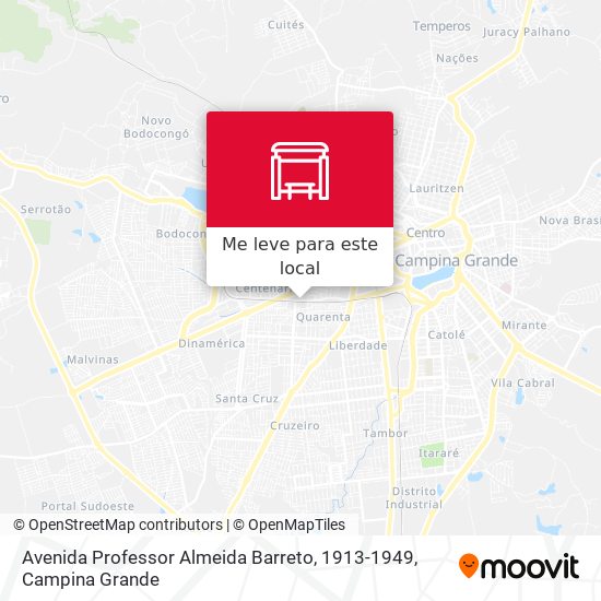 Avenida Professor Almeida Barreto, 1913-1949 mapa