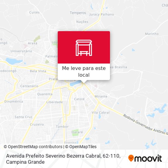 Avenida Prefeito Severino Bezerra Cabral, 62-110 mapa