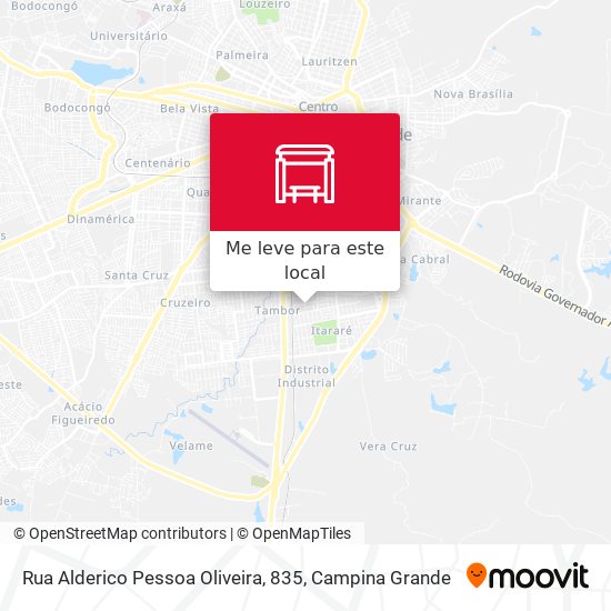 Rua Alderico Pessoa Oliveira, 835 mapa