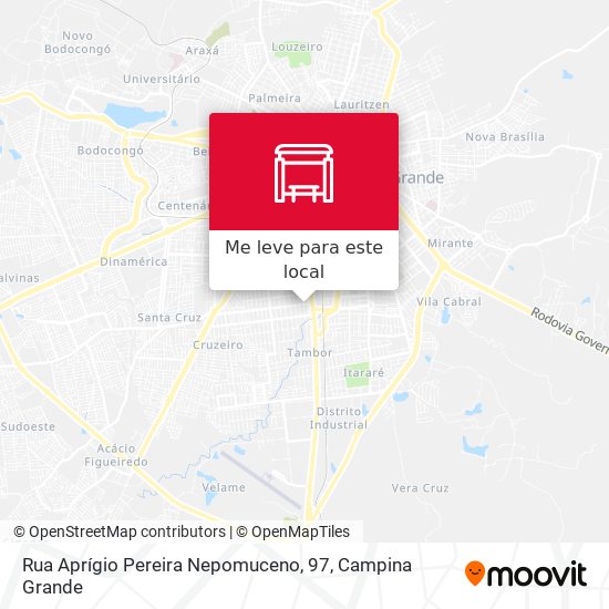 Rua Aprígio Pereira Nepomuceno, 97 mapa