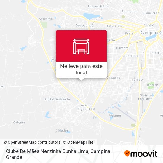 Clube De Mães Nenzinha Cunha Lima mapa