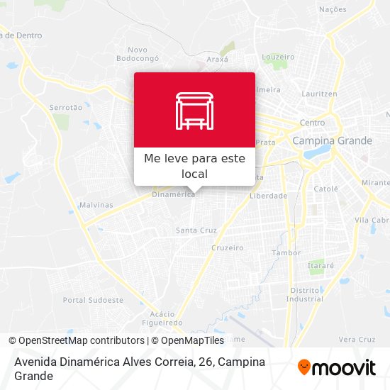 Avenida Dinamérica Alves Correia, 26 mapa