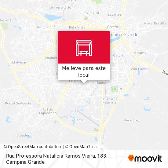 Rua Professora Natalícia Ramos Vieira, 183 mapa