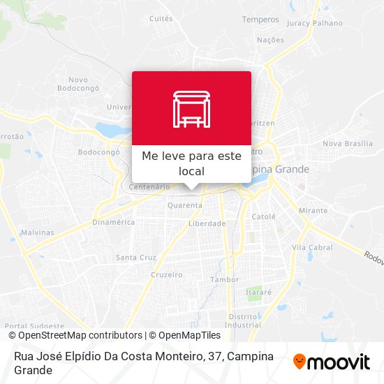 Rua José Elpídio Da Costa Monteiro, 37 mapa