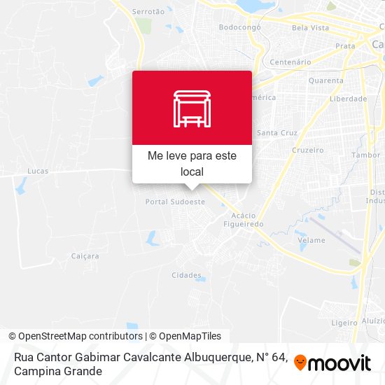 Rua Cantor Gabimar Cavalcante Albuquerque, N° 64 mapa