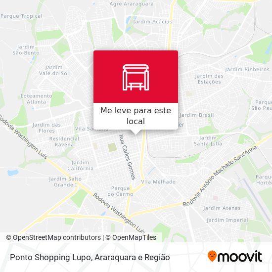 Ponto Shopping Lupo mapa