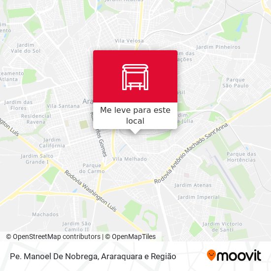 Pe. Manoel De Nobrega mapa