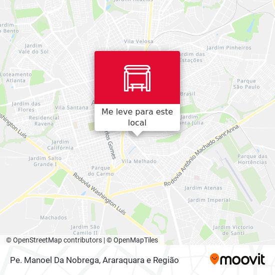 Pe. Manoel Da Nobrega mapa