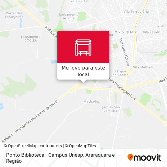 Ponto Biblioteca - Campus Unesp mapa