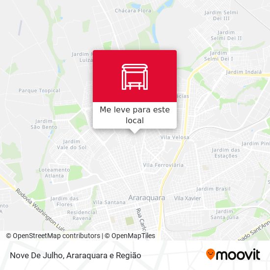 Nove De Julho mapa