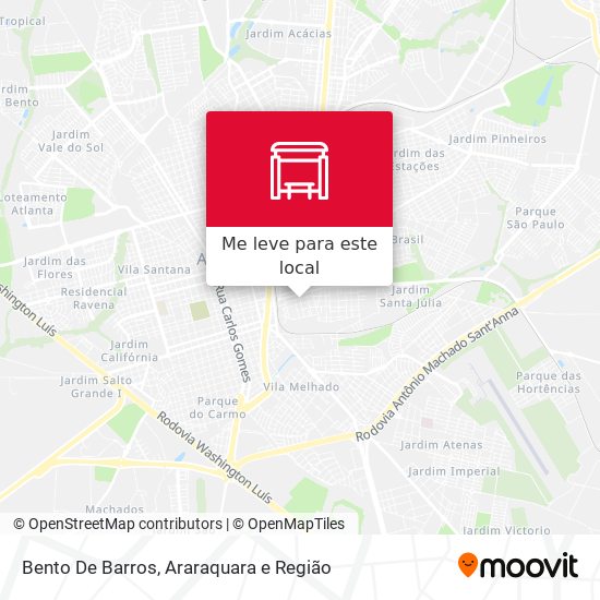 Bento De Barros mapa