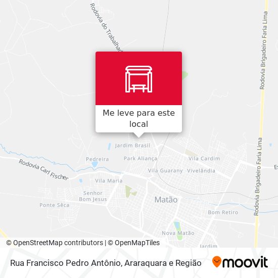 Rua Francisco Pedro Antônio mapa