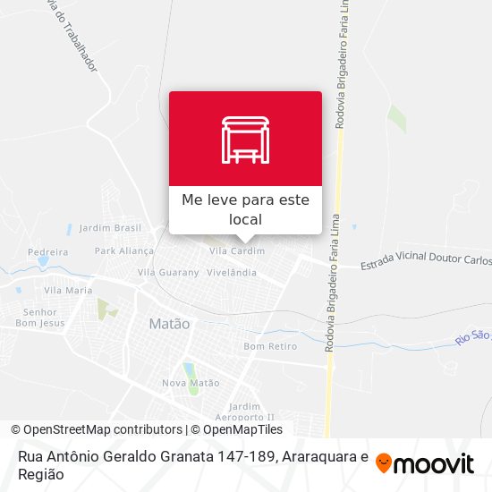 Rua Antônio Geraldo Granata 147-189 mapa