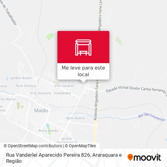 Rua Vanderlei Aparecido Pereira 826 mapa