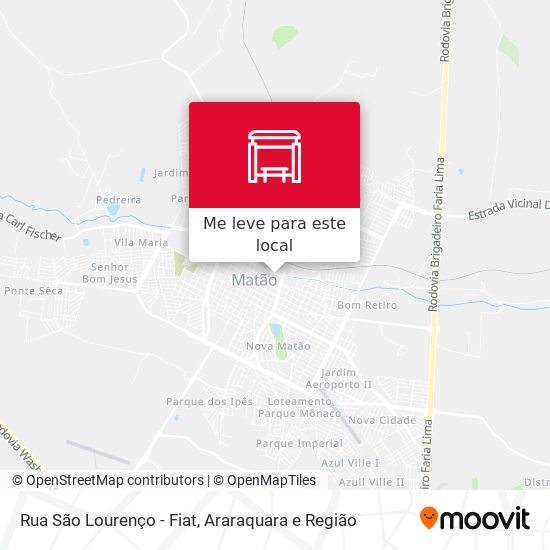 Rua São Lourenço - Fiat mapa