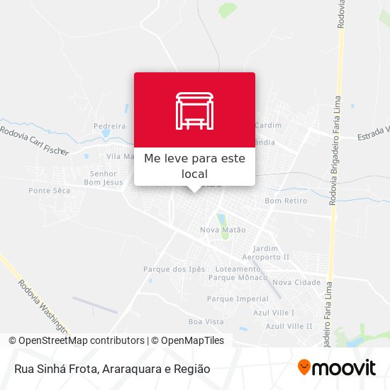 Rua Sinhá Frota mapa