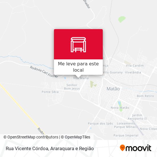 Rua Vicente Córdoa mapa