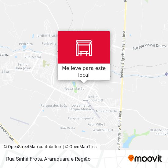 Rua Sinhá Frota mapa