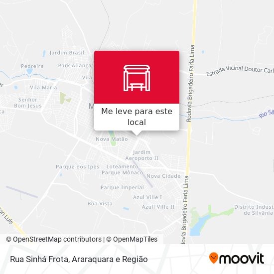 Rua Sinhá Frota mapa