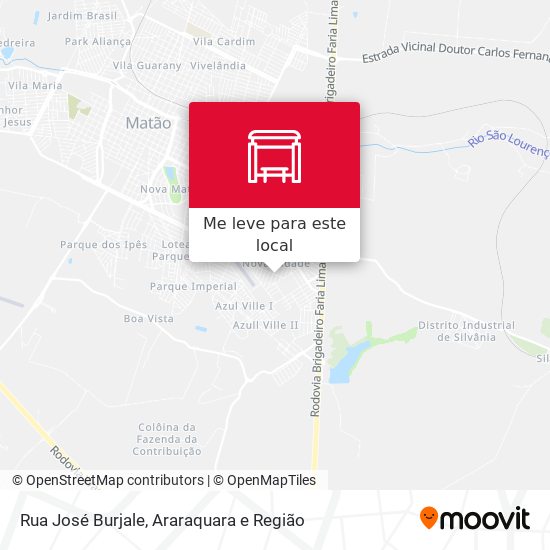 Rua José Burjale mapa