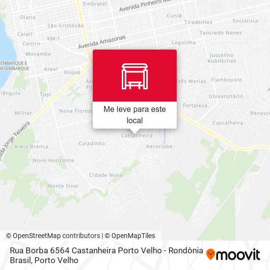 Rua Borba 6564 Castanheira Porto Velho - Rondônia Brasil mapa