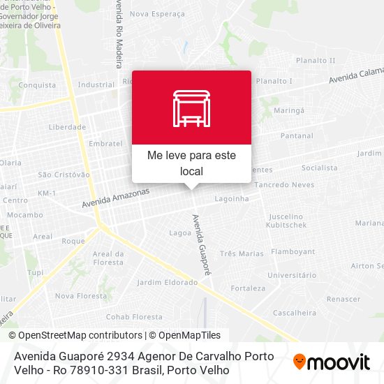 Avenida Guaporé 2934 Agenor De Carvalho Porto Velho - Ro 78910-331 Brasil mapa