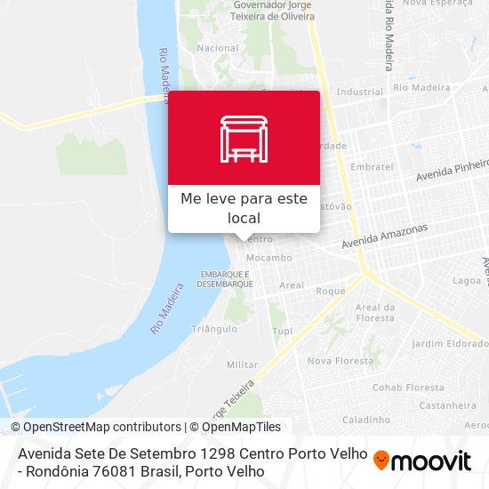 Avenida Sete De Setembro 1298 Centro Porto Velho - Rondônia 76081 Brasil mapa