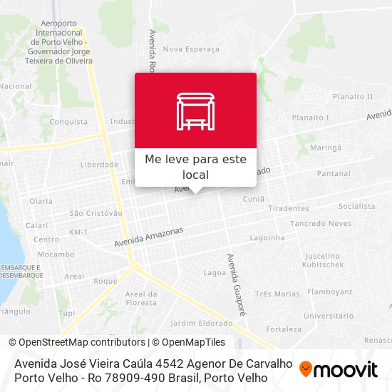 Avenida José Vieira Caúla 4542 Agenor De Carvalho Porto Velho - Ro 78909-490 Brasil mapa