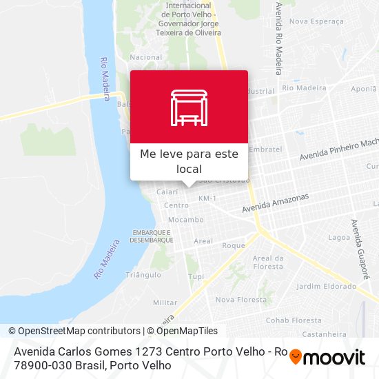 Avenida Carlos Gomes 1273 Centro Porto Velho - Ro 78900-030 Brasil mapa