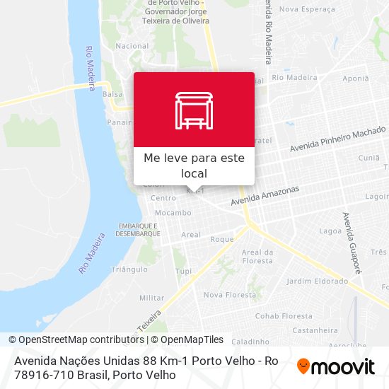 Avenida Nações Unidas 88 Km-1 Porto Velho - Ro 78916-710 Brasil mapa