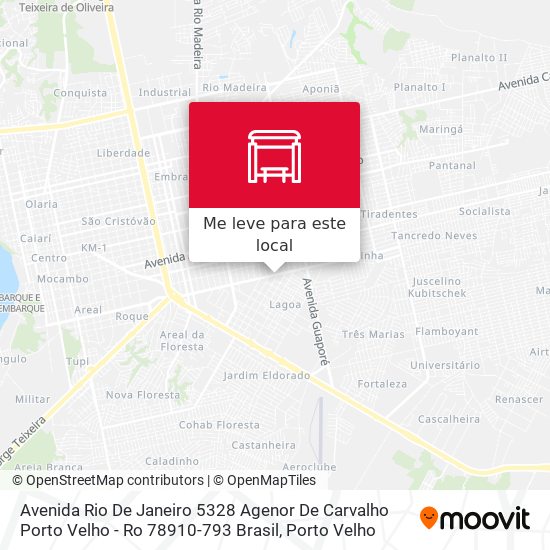 Avenida Rio De Janeiro 5328 Agenor De Carvalho Porto Velho - Ro 78910-793 Brasil mapa