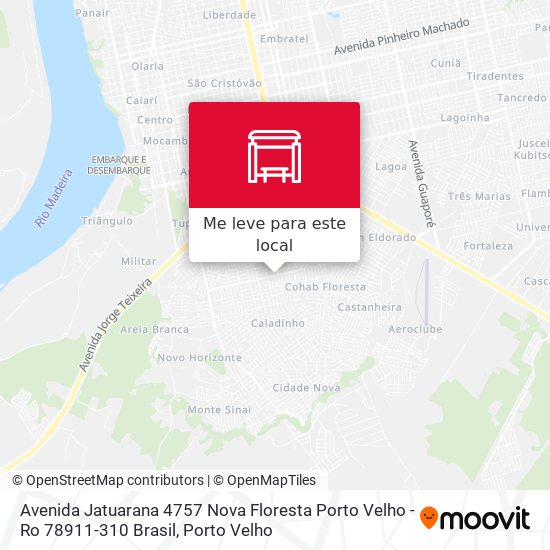 Avenida Jatuarana 4757 Nova Floresta Porto Velho - Ro 78911-310 Brasil mapa