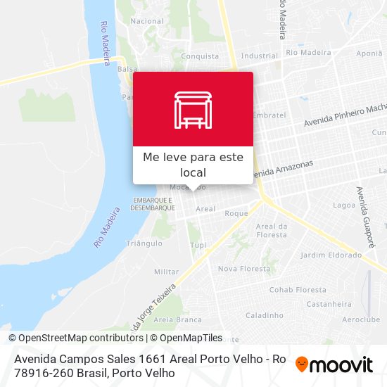 Avenida Campos Sales 1661 Areal Porto Velho - Ro 78916-260 Brasil mapa