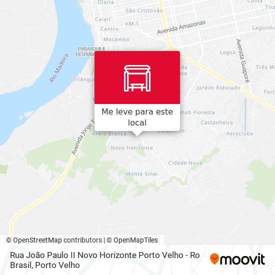 Rua João Paulo II Novo Horizonte Porto Velho - Ro Brasil mapa