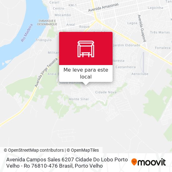 Avenida Campos Sales 6207 Cidade Do Lobo Porto Velho - Ro 76810-476 Brasil mapa