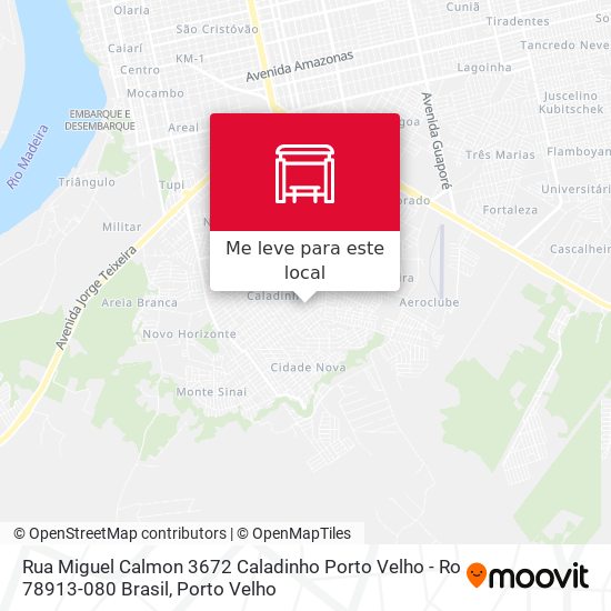 Rua Miguel Calmon 3672 Caladinho Porto Velho - Ro 78913-080 Brasil mapa