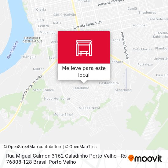 Rua Miguel Calmon 3162 Caladinho Porto Velho - Ro 76808-128 Brasil mapa
