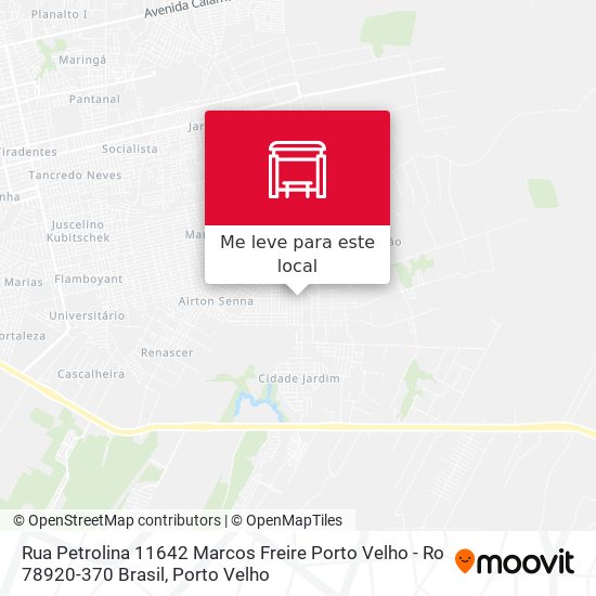 Rua Petrolina 11642 Marcos Freire Porto Velho - Ro 78920-370 Brasil mapa