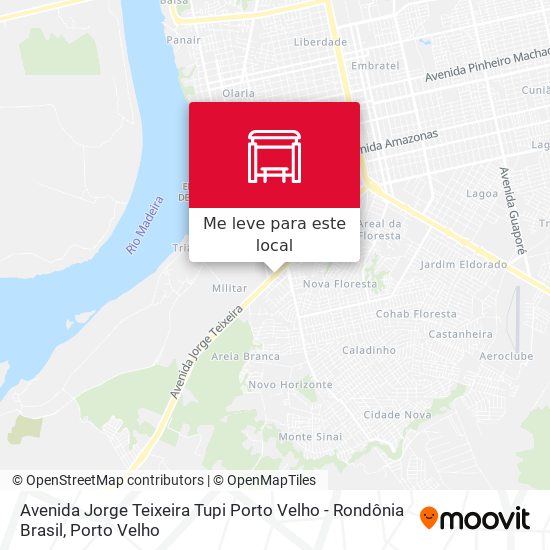 Avenida Jorge Teixeira Tupi Porto Velho - Rondônia Brasil mapa