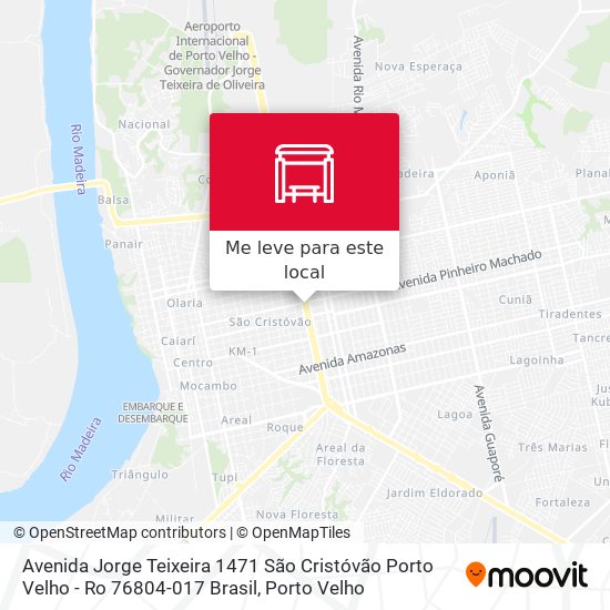 Avenida Jorge Teixeira 1471 São Cristóvão Porto Velho - Ro 76804-017 Brasil mapa