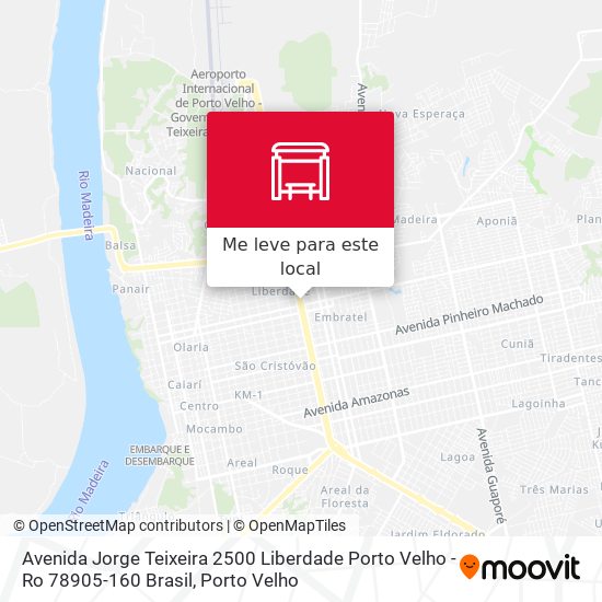 Avenida Jorge Teixeira 2500 Liberdade Porto Velho - Ro 78905-160 Brasil mapa