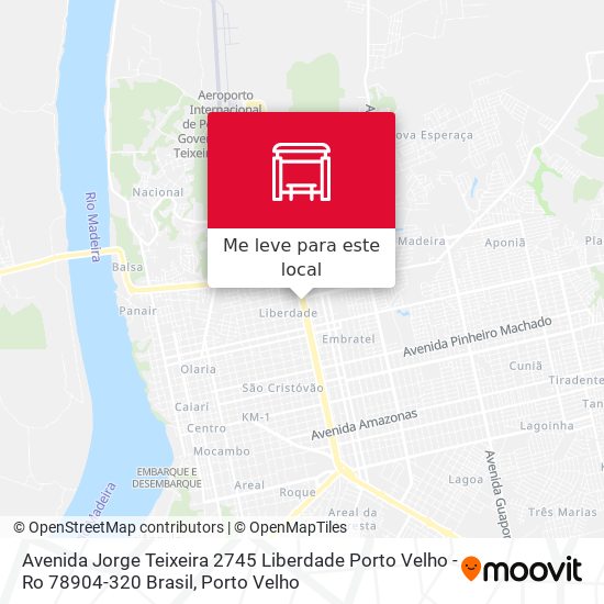 Avenida Jorge Teixeira 2745 Liberdade Porto Velho - Ro 78904-320 Brasil mapa