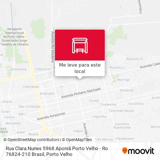 Rua Clara Nunes 5968 Aponiã Porto Velho - Ro 76824-210 Brasil mapa