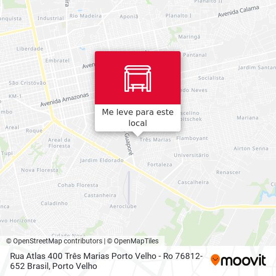 Rua Atlas 400 Três Marias Porto Velho - Ro 76812-652 Brasil mapa