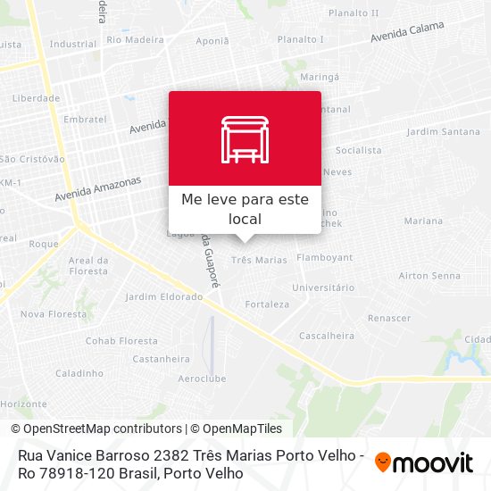 Rua Vanice Barroso 2382 Três Marias Porto Velho - Ro 78918-120 Brasil mapa