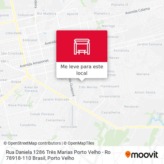 Rua Daniela 1286 Três Marias Porto Velho - Ro 78918-110 Brasil mapa