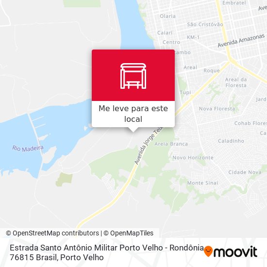 Estrada Santo Antônio Militar Porto Velho - Rondônia 76815 Brasil mapa